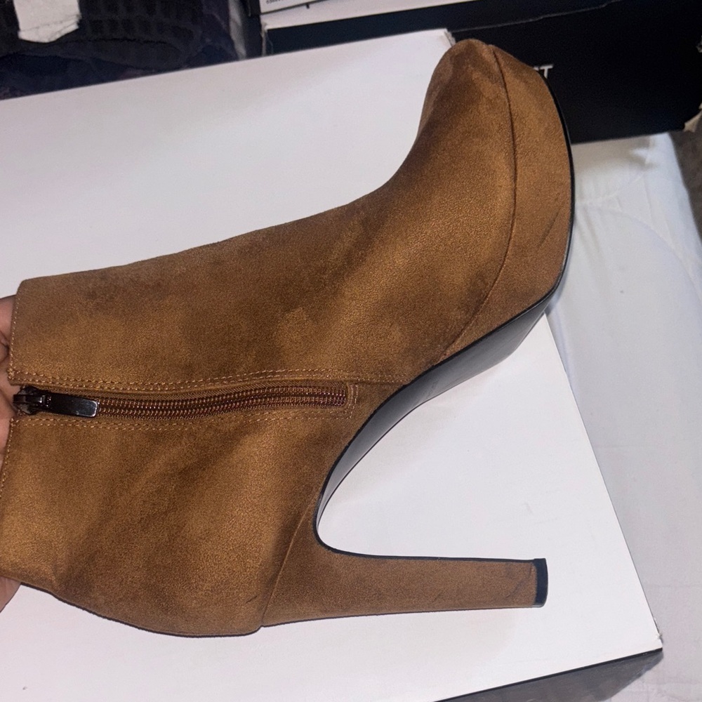 Nine West Women's Tan Ankle Booties - Picture 13 of 16
